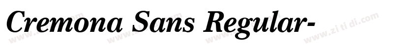 Cremona Sans Regular字体转换